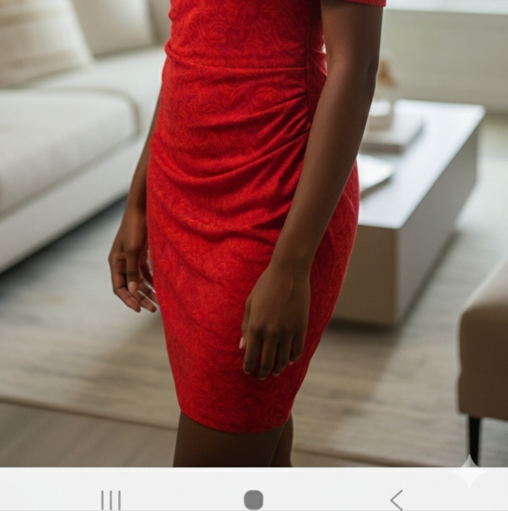 Elegant Red Sleeveless Dress